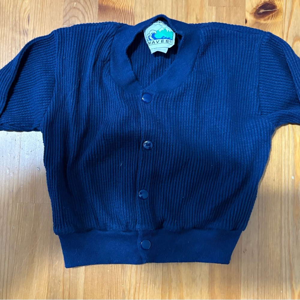 2/8$ Navy Blue baby Sweater vintage